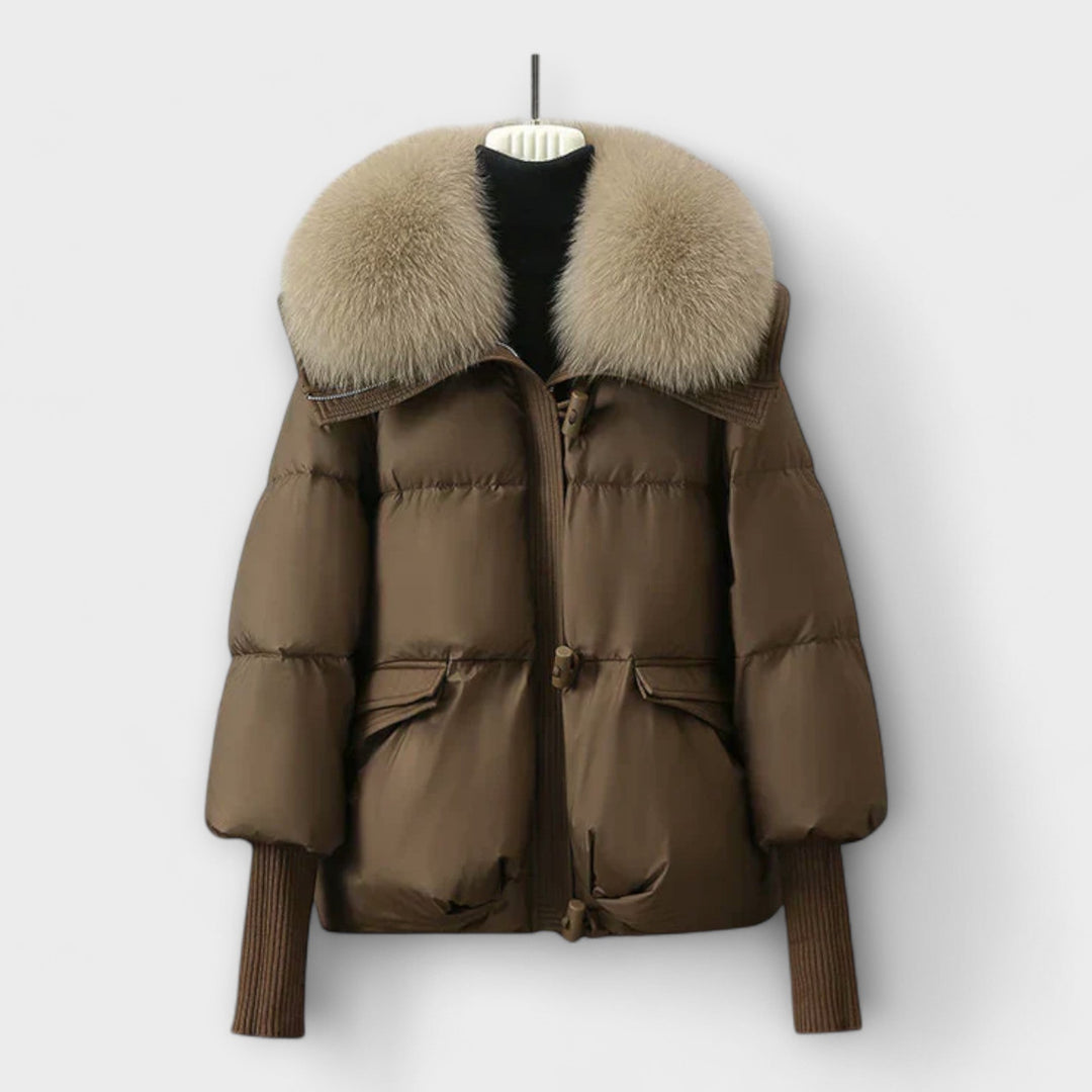 Lucyna – Elegante Jacke mit Kunstfell
