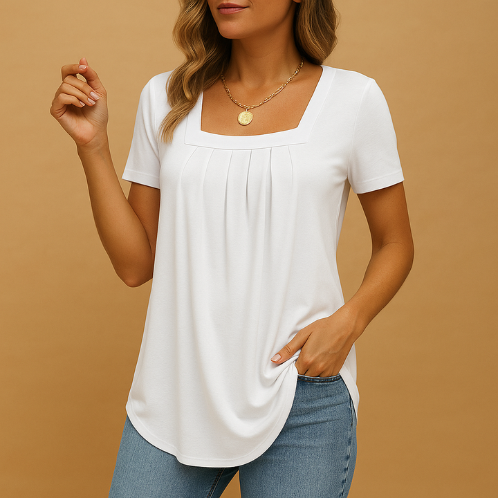 Orianne™ | Bluse mit quadratischem Ausschnitt