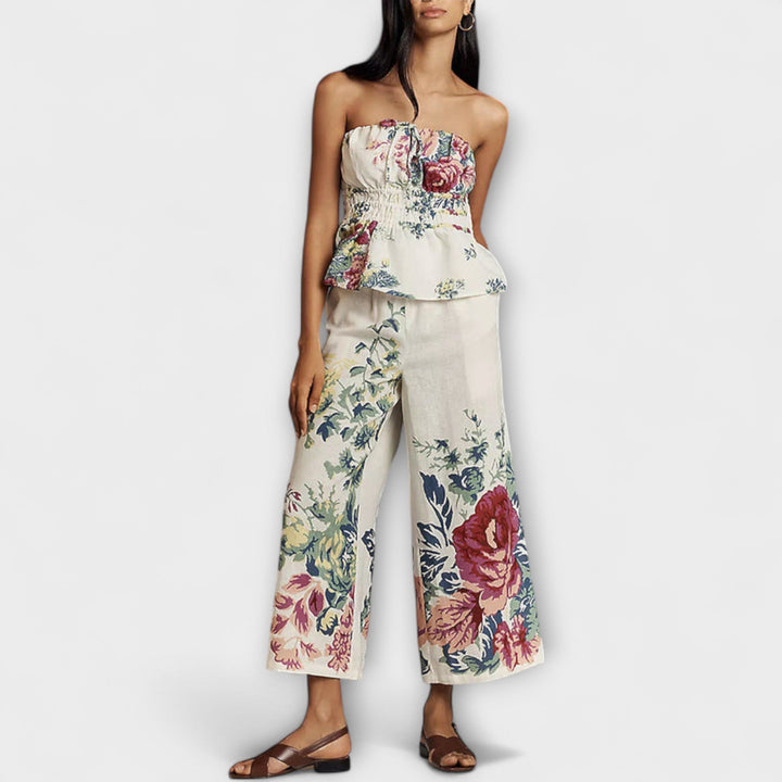 Indigo – Sommer Blumenmuster Set