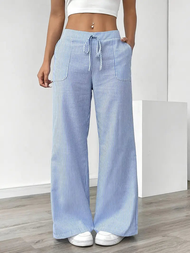 Alina™ | Elegante gestreifte Hose mit Taschen