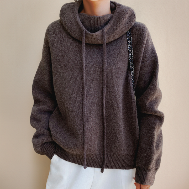Amina - Luxe Merinowolle Hoodie Eleganz
