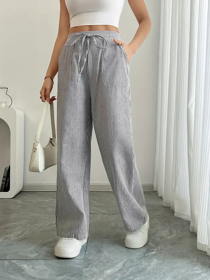 Alina™ | Elegante gestreifte Hose mit Taschen