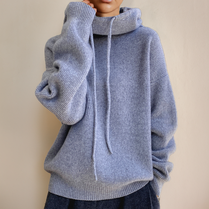 Amina - Luxe Merinowolle Hoodie Eleganz