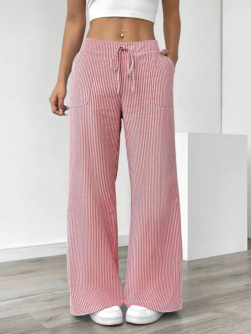 Alina™ | Elegante gestreifte Hose mit Taschen