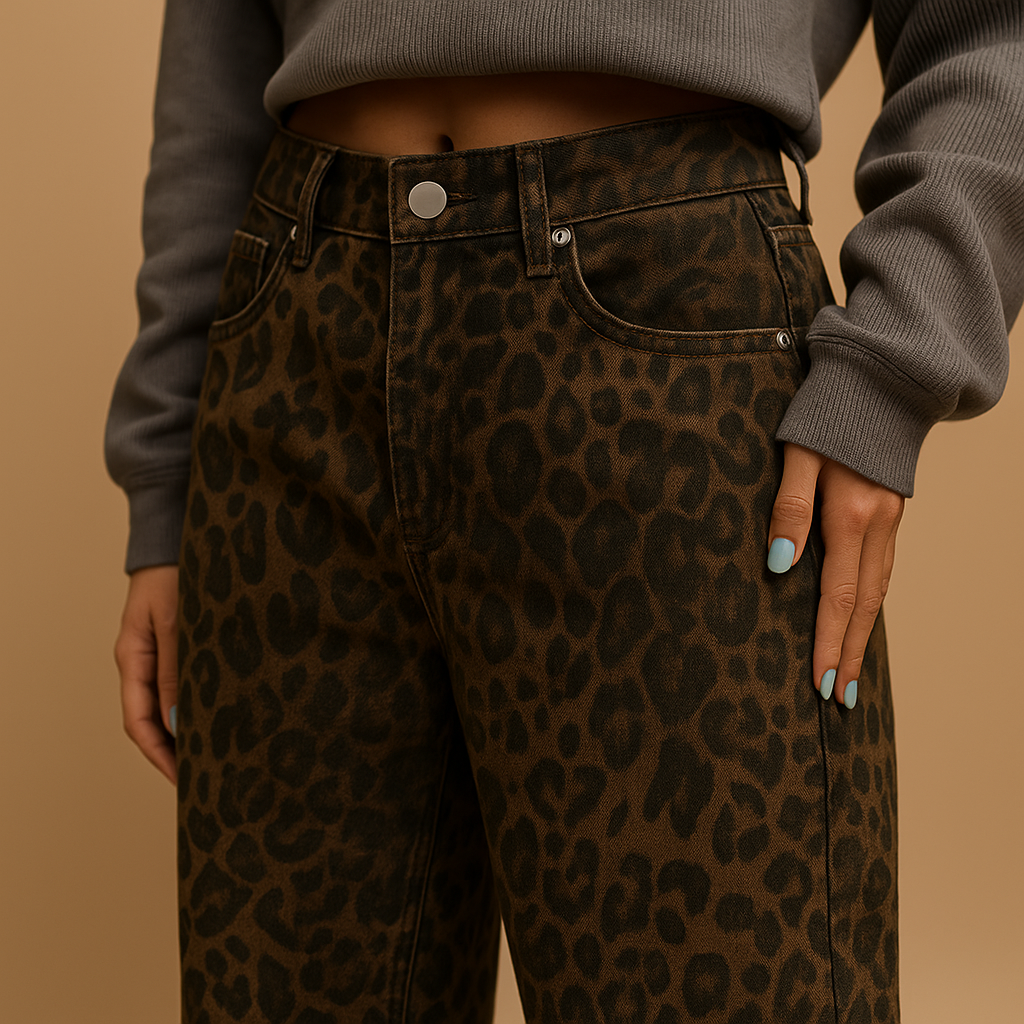 Élodie™ | Slim Fit Leopard Jeans