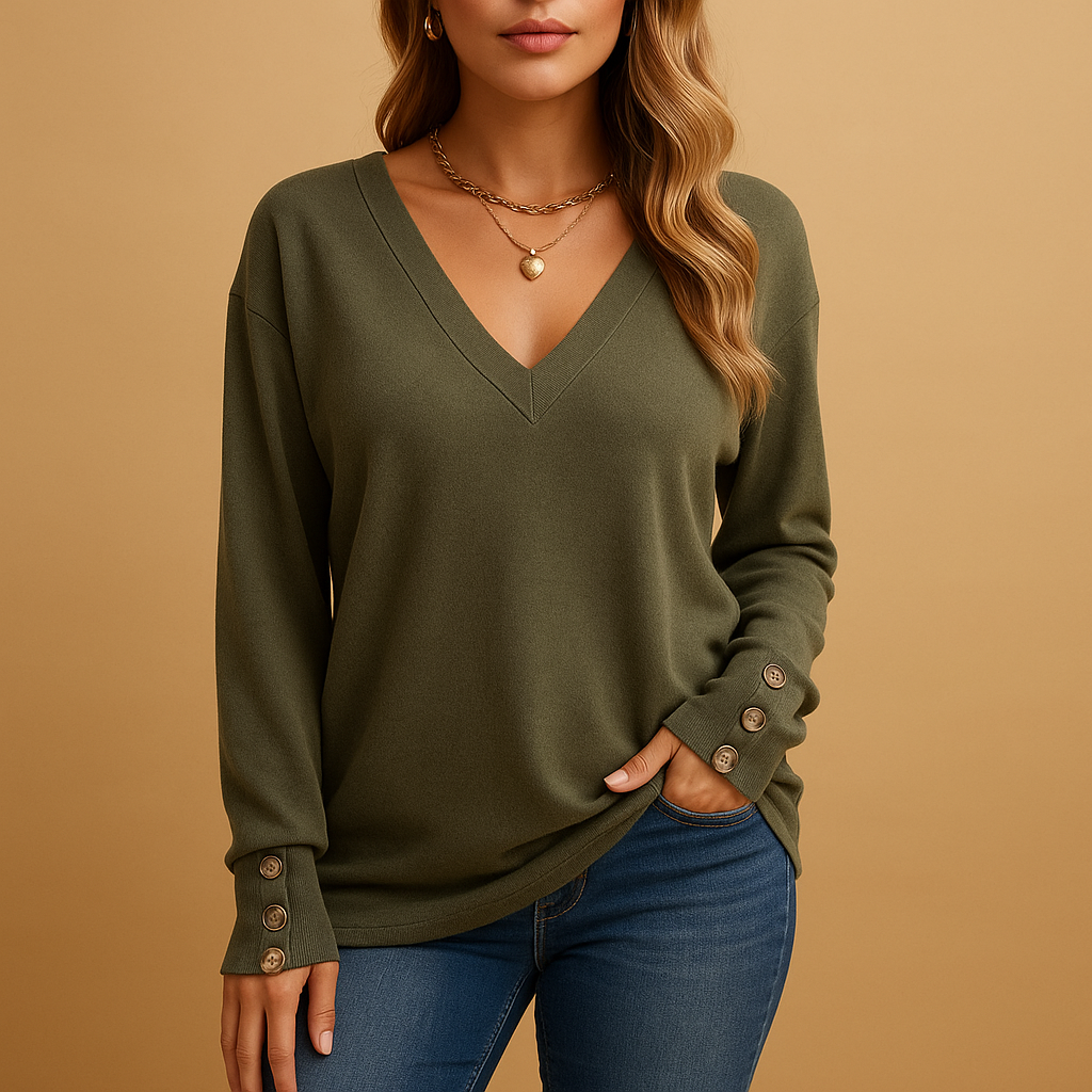 Cassandre™ | Fließende Bluse mit Knöpfen