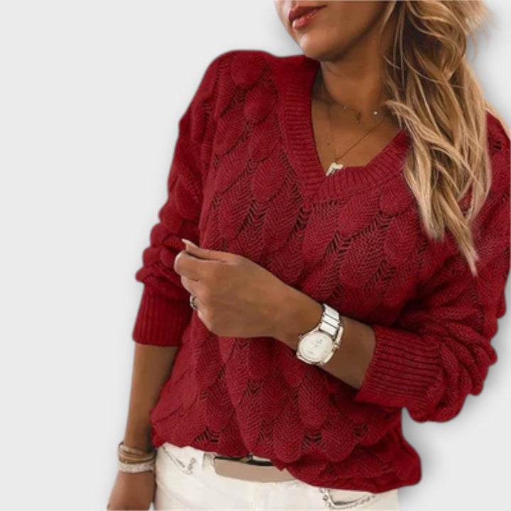 Noemier - V-Ausschnitt Pullover