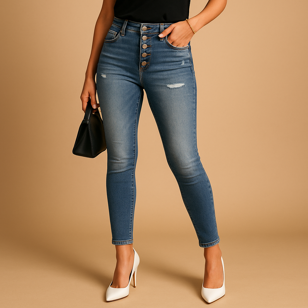 Claudine™ | Zerrissene Slim Jeans