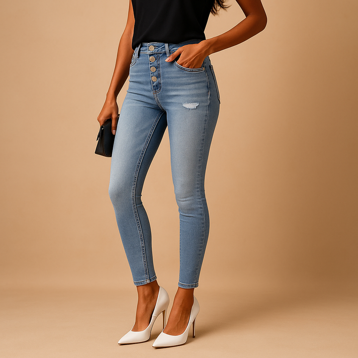 Claudine™ | Zerrissene Slim Jeans