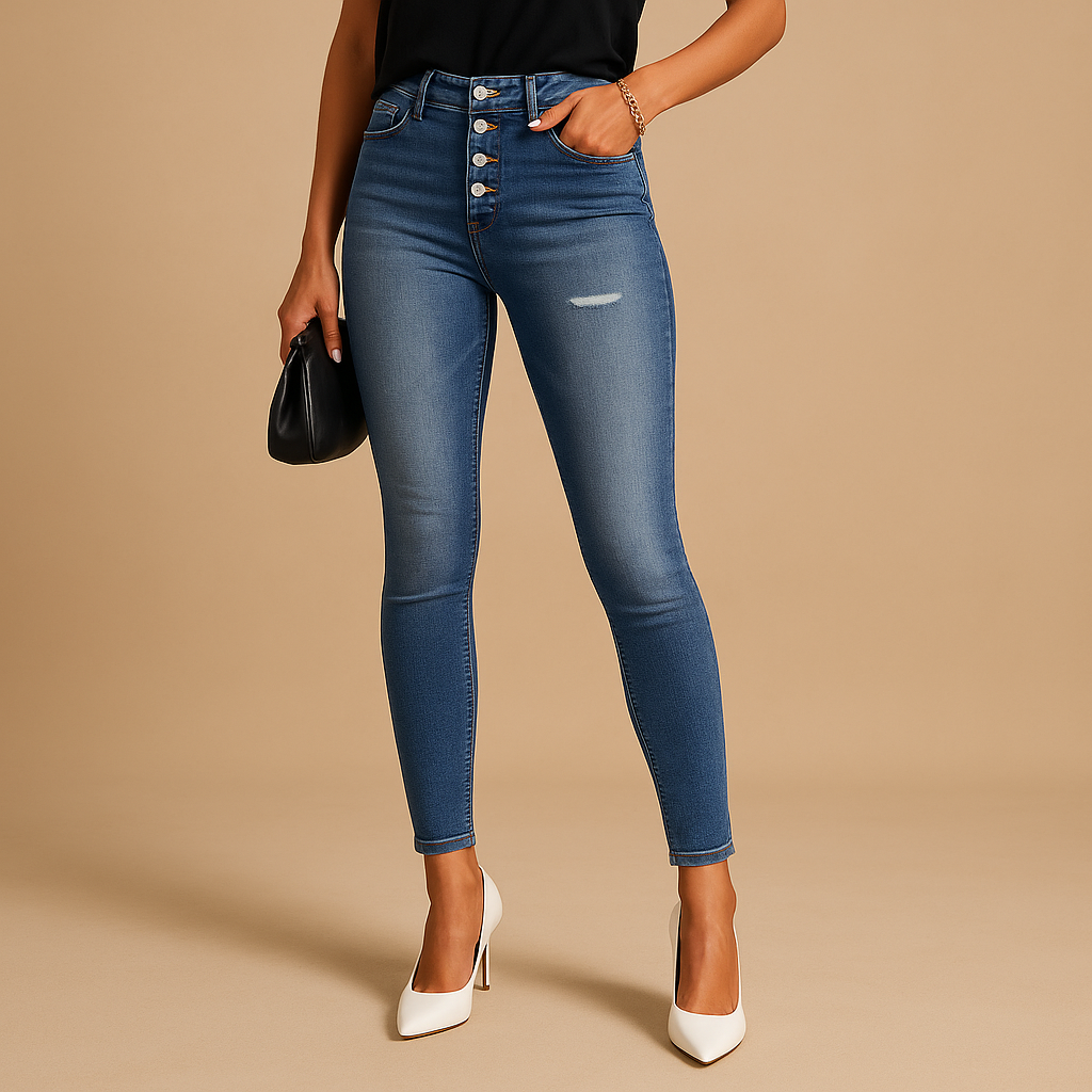 Claudine™ | Zerrissene Slim Jeans