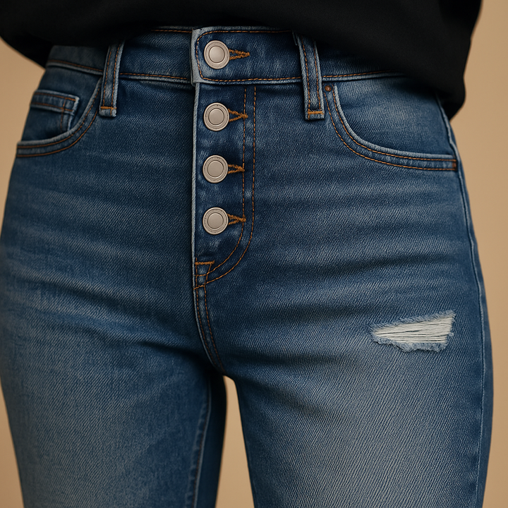 Claudine™ | Zerrissene Slim Jeans