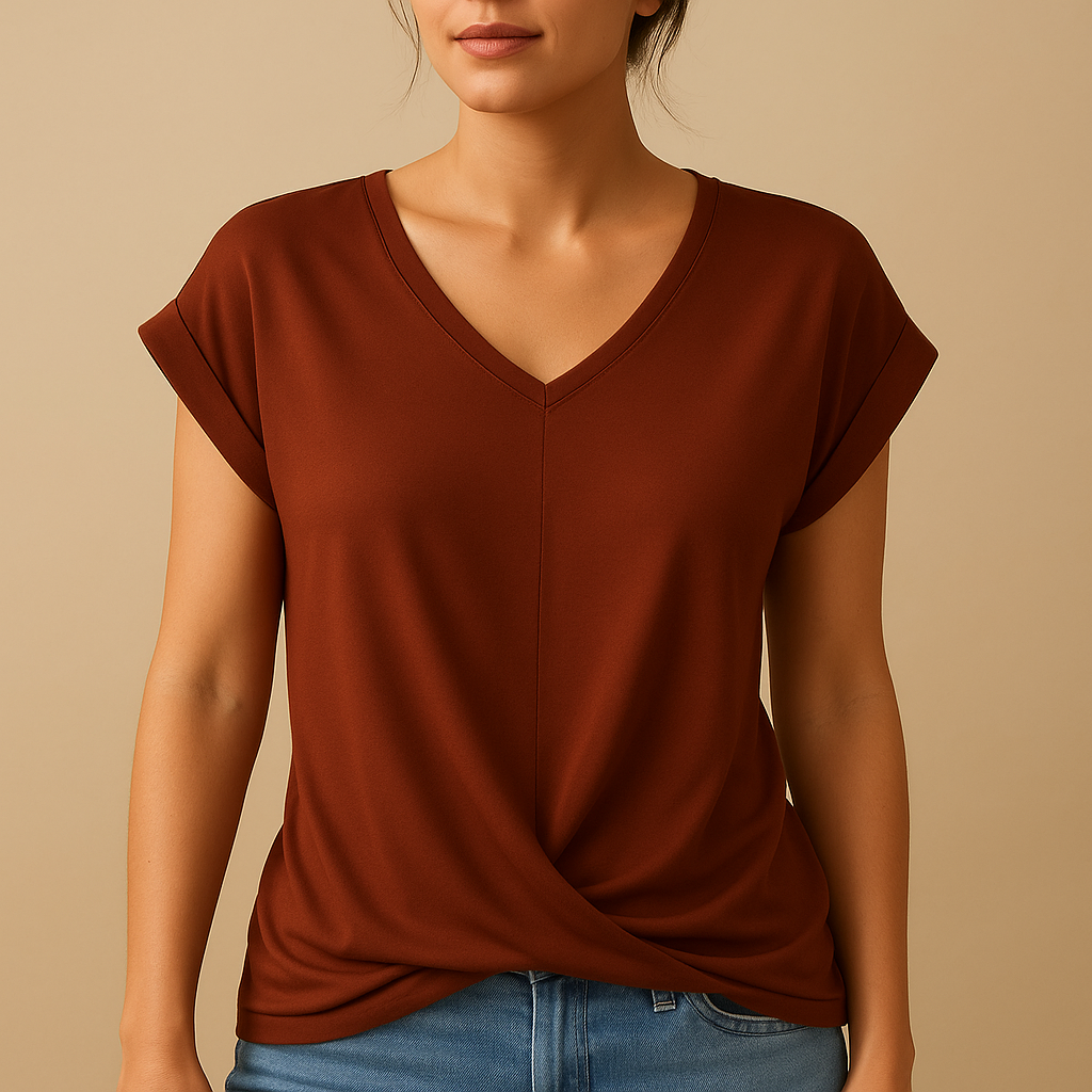 Roseline™ | Bluse mit tailliertem V-Ausschnitt