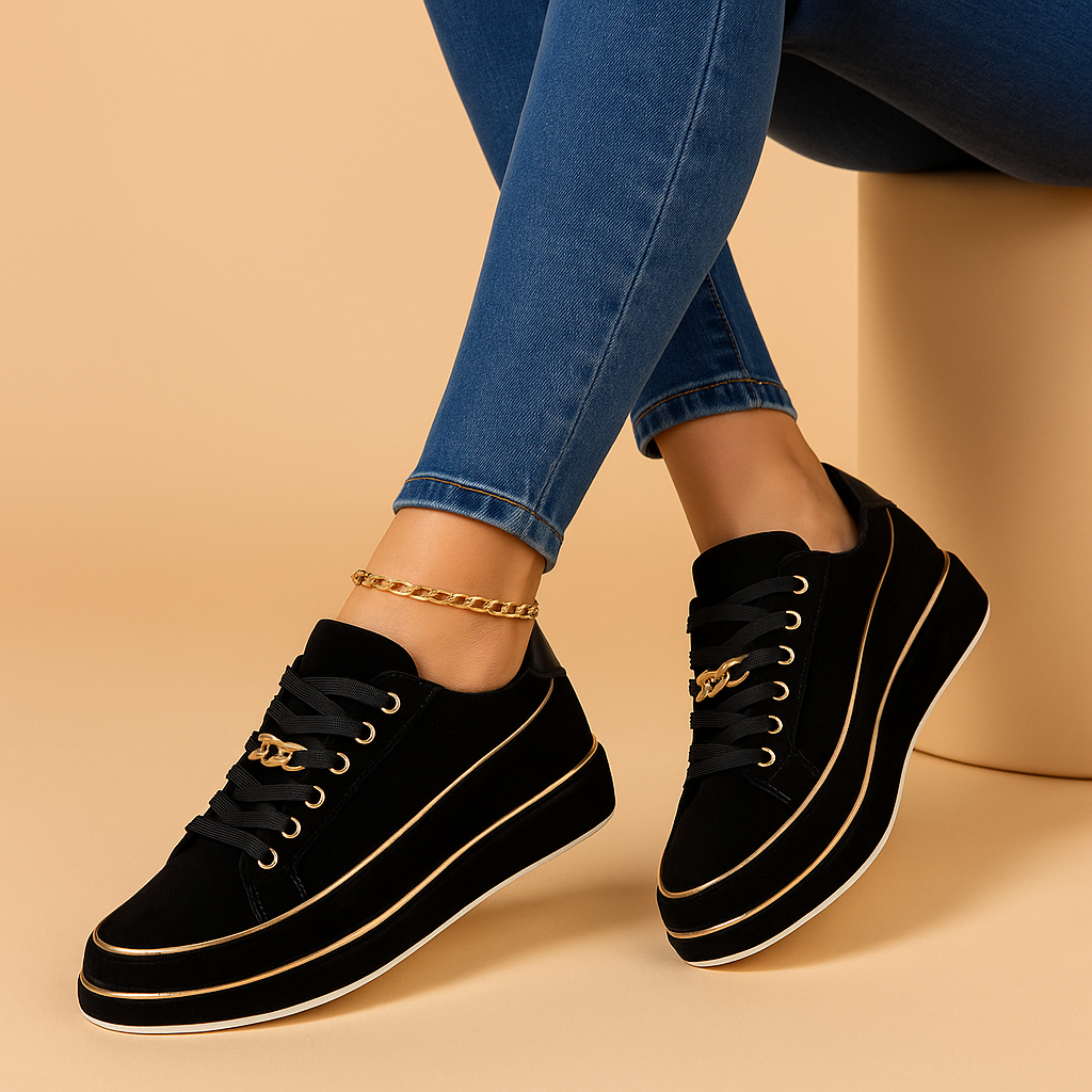 Renée™ | Sneakers mit goldenen Details